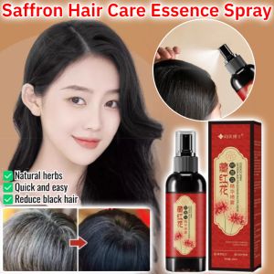 Saffron Hair Care Essence Spray Natural Herbal Anti Hair Loss Spray from White to Black Saffron Essence Spray