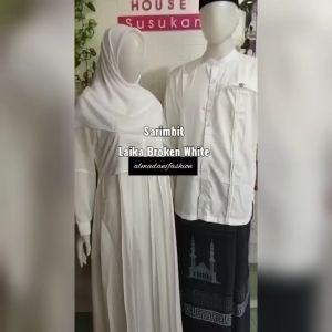 SARIMBIT NIBRAS LAIKA BROKEN WHITE KELUARGA RAYA COUPLE NIBRAS KELUARGA MUSLIM TERBARU 2023