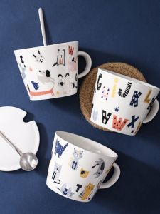 Cốc Gốm Sứ Có Nắp Đậy Dùng Cho Lò Vi Sóng Dễ Thương Hoạt Hình Cốc Đựng Sữa Cốc Đựng Nước Cho Học Sinh Và Trẻ Em