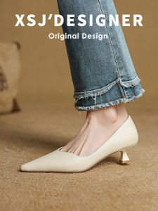 LIQIXIEFANG | Genuine Leather High Heels Comfortable Spring Autumn