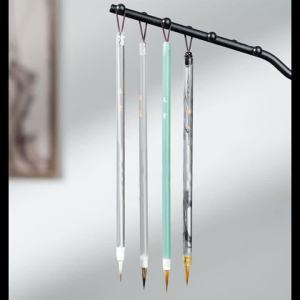 1ชิ้นหมาป่าผมสายเบ็ดวิจิตรแปรงทาสีจีนการประดิษฐ์ตัวอักษรแปรงปากกาผู้ถือคริลิคสคริปต์ปฏิบัติแปรงทาสีศิลปะเครื่องเขียน