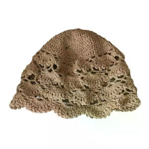 Ladies Hat Hollow Out Lace Women Jacquard Hat Soft Manual Crochet Knitted Hat Solid Color Elastic Breathable Anti-slip Cap