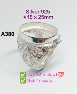 🇲🇾A380★Ring Casting ★Sarung Cincin Silver 925 ★❴18 x 25mm❵ ★Bingkai Cincin Perak