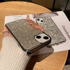 Bling Rhinestone berlian case untuk iPhone 13 Pro Max Glitter 11 12 13 14 Pro Max 15plus 12Pro Soft Silicone IPhone 11 Bling Covers