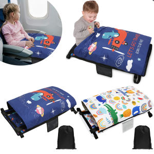 Toddler Travel Airplane Bed with Quilt Portable Children Pedals Beds Comfortable Aircraft Hammock Seat Extender Extra Leg Room