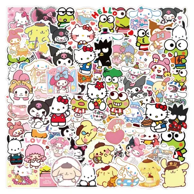 Sanrio | 10/50/100/200pcs Sanrio Series Kuromi My Melody Cinnamoroll Cartoon Stickers Cute Anime Decal Toy DIY Suitcase Motorcycle Guitar