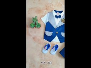Setelan Bayi Laki - Laki - Baju Bayi Laki - Laki Motif Rompi Jas King Crown