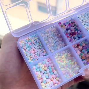 ลูกปัดข้าว 3 มม. DIY สำหรับทำเครื่องประดับ สร้อยคอ สร้อยข้อมือ