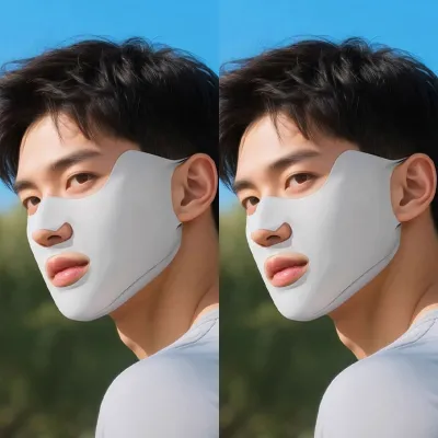 JIFANPAUL | Summer Outdoor Fishing Golf Cycling Running Face Mask with Exposed Nose and Mouth for Easy Breathing