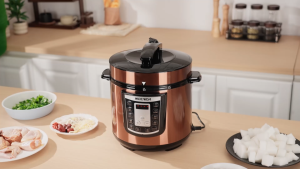 MEEVIDA Ceramic Coated Aluminum Liner Non Stick 6L Electric Pressure Cooker Intelligent Digital Electric Multi Cookers Large Capacity Household