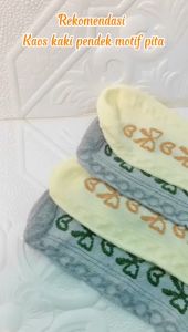 MGKS94 Kaos Kaki Pendek Wanita Ankle Socks Ala Korea Semata Kaki Rajut Pita Warna Polos