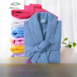 Cotton Towel Material Bathrobe Night-Robe Men and Women Neutral Long Cotton All Year Round Fall and Winter Pure Cotton Water-Absorbing Quick-Drying
