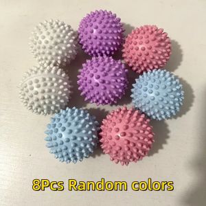 4/8/12Pcs Reusable Laundry Balls Gentle Cleaning Removes Dirt Hair Softens Clothes Prevents Tangling Durable PVC Mixed Colors