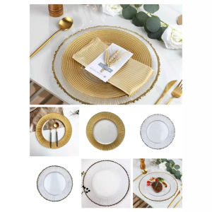 ZHIZHOU | Gilded Border European Style Round Dinner Plate