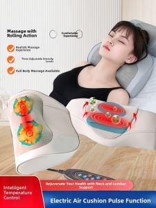 Electric Neck Back Shoulder Massager Relaxing Pulse Cushion Home Car Use Multi Functional Massage Apparatus in  Shape