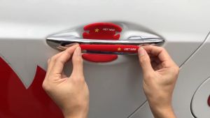 Miếng dán chống xước hõm xe hơi chất liệu pvc phong cách Việt