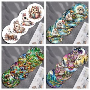 ที่รองแก้วพิมพ์ลายสี่สีลายนกฮูกพราว เหมาะสําหรับตกแต่งวันขอบคุณพระเจ้าและคริสต์มาส