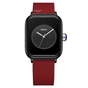 JAM Tangan Wanita New Mirete Original Tahan Air Strap Silikon Persegi Panjang / Jam Tangan Kasual Wanita Analog Termurah Dan Terlaris Free Batre Cadangan bayar Di Tempat