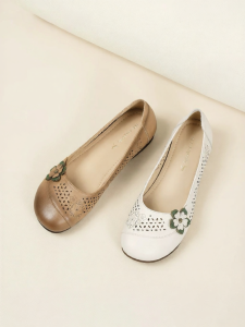 Reddragonfly | Summer Breathable Perforated Leather Shoes for Mothers