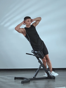 เก้าอี้ฝึกพนักพิง (back extension) อุปกรณ์ฟิตเนส เก้าอี้โรมัน ปรับเอนได้ 5 ระดับ เครื่องฝึกกล้ามเนื้อหลัง