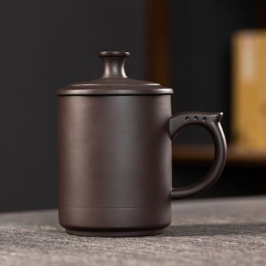 Ceramic Purple Clay Mug Filter Teapot Office