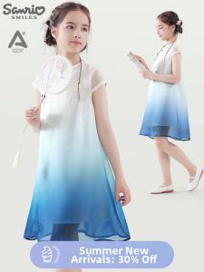 Hello Kitty | Childrens Qipao Dress New Chinese Style Princess Dress