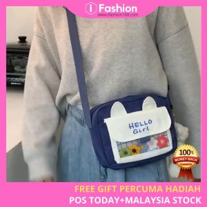 iFASHION 1126 Woman Korean Style Nylon Canvas Sling Handbag Shoulder Messenger Bag Wanita Beg Tangan Murah