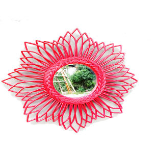 (Amira)Cermin Gantung Hias Dinding/Cermin Gantung Rotan