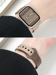 Soft Bareskin Belt Clamp for Apple Watc S10.iwatch9.Retro Apple Smartwatch band.Slim And Little Waistband for Women.