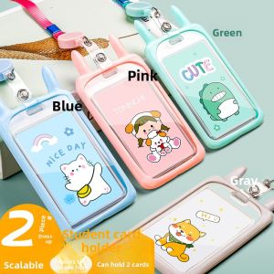 JIELI | Transparent Silicone Card Holder for Students and Children