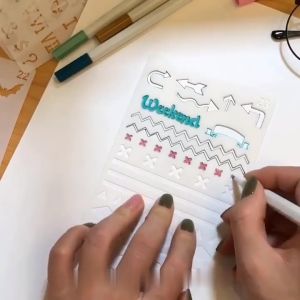 PET Stencils Drawing Template Ruler DIY Painting Template Geometric Hollow Out Scrapbooking Embossing