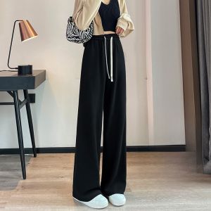 LANGPIN | Womens Fleece Lined Wide Leg Casual Pants High Waist Autumn Winter Thermal Loose Fit Sports Leisure Trousers For Middle-Aged And Elderly