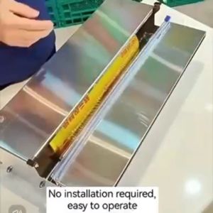 Stainless Cling Film Cutting Tools Household Plastic Wrap Cutter Dispenser Box Kitchen Tin Foil / Oil Paper