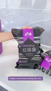 KZEEhub Drawstring Trash Bag 3 Sizes Disposable Rubbish Plastic Durable Thick Garbage Bag Plastik Sampah High Quality