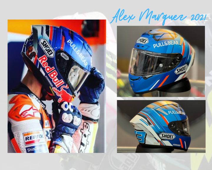Shoei X14 Alex Marquez 2021 Helm Full Face Helm Motor Helm