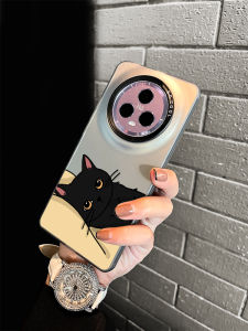 Gluflor Huawei Honor Magic8 Phone Case Graffiti Black Cat Protection Cover Female Version Cute Cartoon Couple Edition