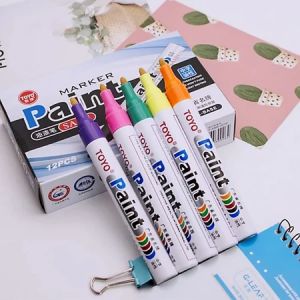 TOYO Colors Marker Pen Fine Paint Oil Based Art Pen Metal Glass Waterproof