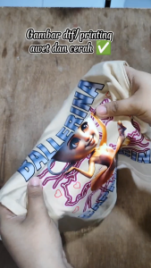 Baju Kaos Atasan Santai Distro Anak Perempuan Tema Anomali Tung Sahur Motif Ballerina Cappuccina