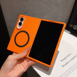 Ultra Thin Skin-feel Matte Magnetic Phone Case for Samsung Galaxy Z Fold 8 Ultra 7 6 5 4 3 for Magsafe Wireless Charge Cover
