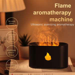 Simulation Flame Diffuser For Home Desktop Colorful Realistic Flame Air Humidifier With Essential Oil
