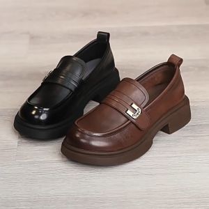 Loafers For Women 2025: All-Match Soft-Soled Leather Shoes & Thick-Soled Professional British Style