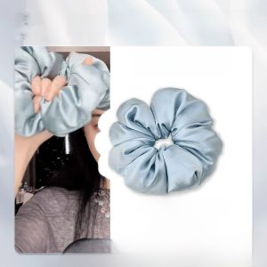 ยางรัดผมผ้าซาตินไหมสไตล์ใหม่ฤดูใบไม้ร่วงและฤดูหนาวสำหรับผู้หญิง ยางรัดผมทรงหัวเข็มขัดสำหรับนอนไม่ทำลายผม ประดับผมสไตล์เกาหลี