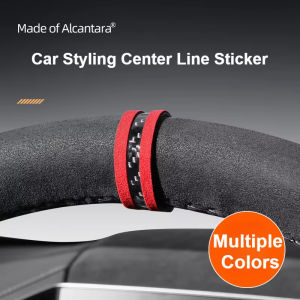 Car Styling Center Line Sticker Universal for Tesla BMW Audi Steering Wheel Marker Suede Splicing Label Trim All Car Accessories