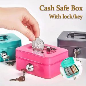 Waterproof Money Secret Security Safe Box With Metal Lock Password/Key Cash Box Portable Money Organizer