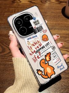Pokemon Dragon Newspaper Style Phone Case Womens Edition Protective Cartoon Design for VIVOiQOO15/13 Neo10 Soft Shell