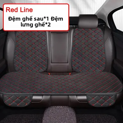 Bọc Ghế Ô Tô Đa Năng Da PU Thời Trang Đệm Ghế Trước Sau Bảo Vệ Bốn Mùa Phụ Kiện Ô Tô Sợi Polyester