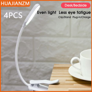7 LED Book Light USB Rechargeable Reading Light 3-Level Warm Cool White Daylight Portable Flexible Easy Clip Night Reading Lamp