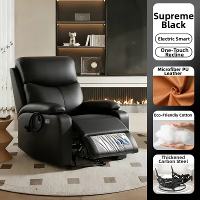 YOULANSEN | Reclining Massaging Leather Sofa Chair