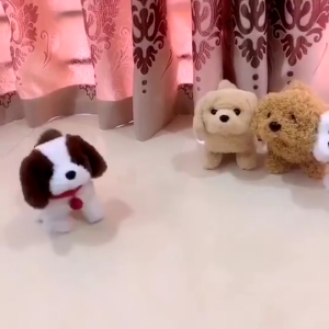 Electric Plush Simulation Teddy Corgi Dog Rabbit Tail Wagging Ass Shaking Toy Kids Toy Simulation