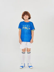 Suruida อิตาลีเสื้อฟุตบอลเด็กชุดสบายระบายอากาศเด็กชุดฟุตบอลการออกแบบใหม่สําหรับ Boys & Girls